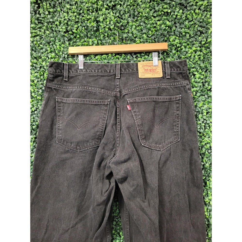 vtg LEVIS 560 RED TAB Jeans 38x36 black 90s vintage pant skater streetwear baggy